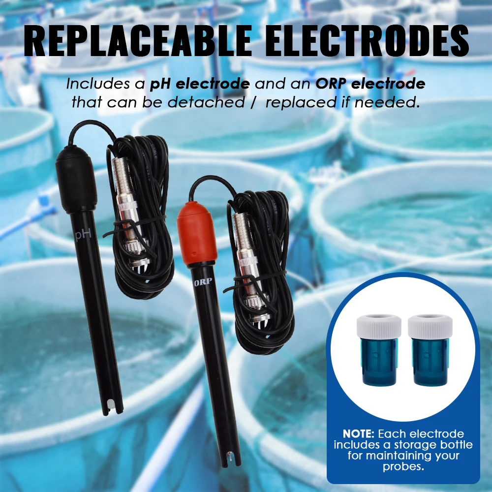 Sonda ORP Con Connettore BNC - Elettrodo Sostituibile Per Misurazione Acquari E Piscine, Cavo 3m - Foto 6