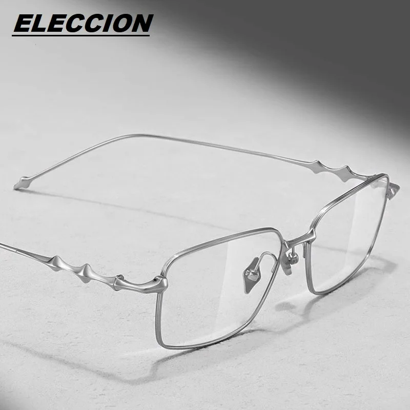 

ELECCION Korean Luxury Brand Eyeglass Frames Women Vintage Pure Titanium Glasses Frame Men Prescription Spectacles Ato