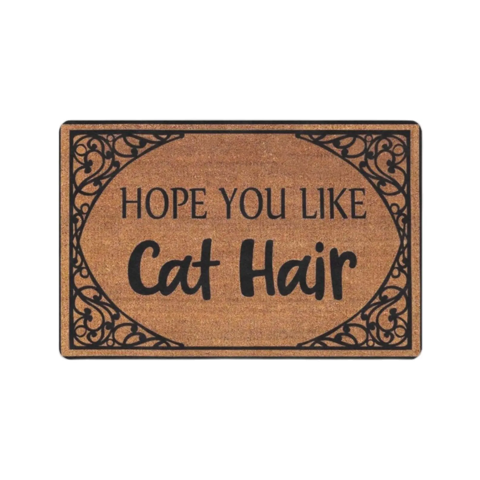 

Hope You Like Cat Hair Funny Doormat Outdoor Indoor Porch Patio Party Holiday Home Decor Floor Door Mat Rug Rubber Non Slip