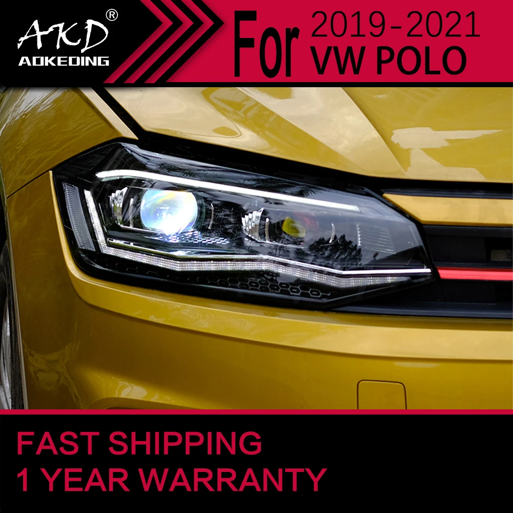Akd Car Styling Headlights For Vw Polo Led Headlight 20182019 New Polo Head Lamp Drl Dynamic