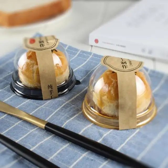 50 db Átlátszó Cupcake Doboz Eldobható Kupola Tartó Tároló Műanyag Holdkártás Csomagoló Tok Konyha - Image 4