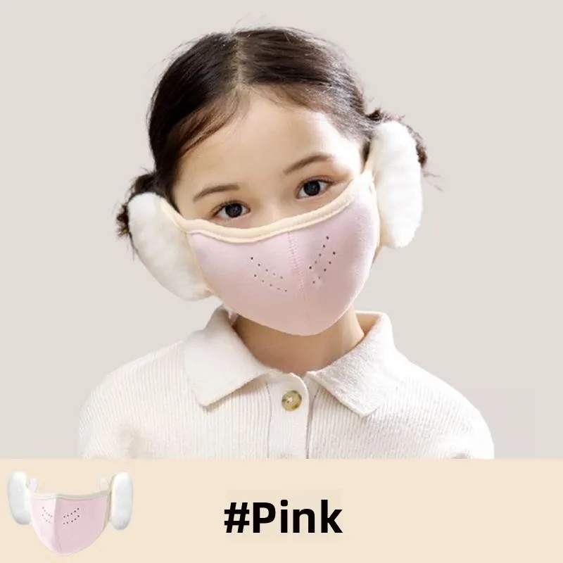 Pink [children's ear protection mask]