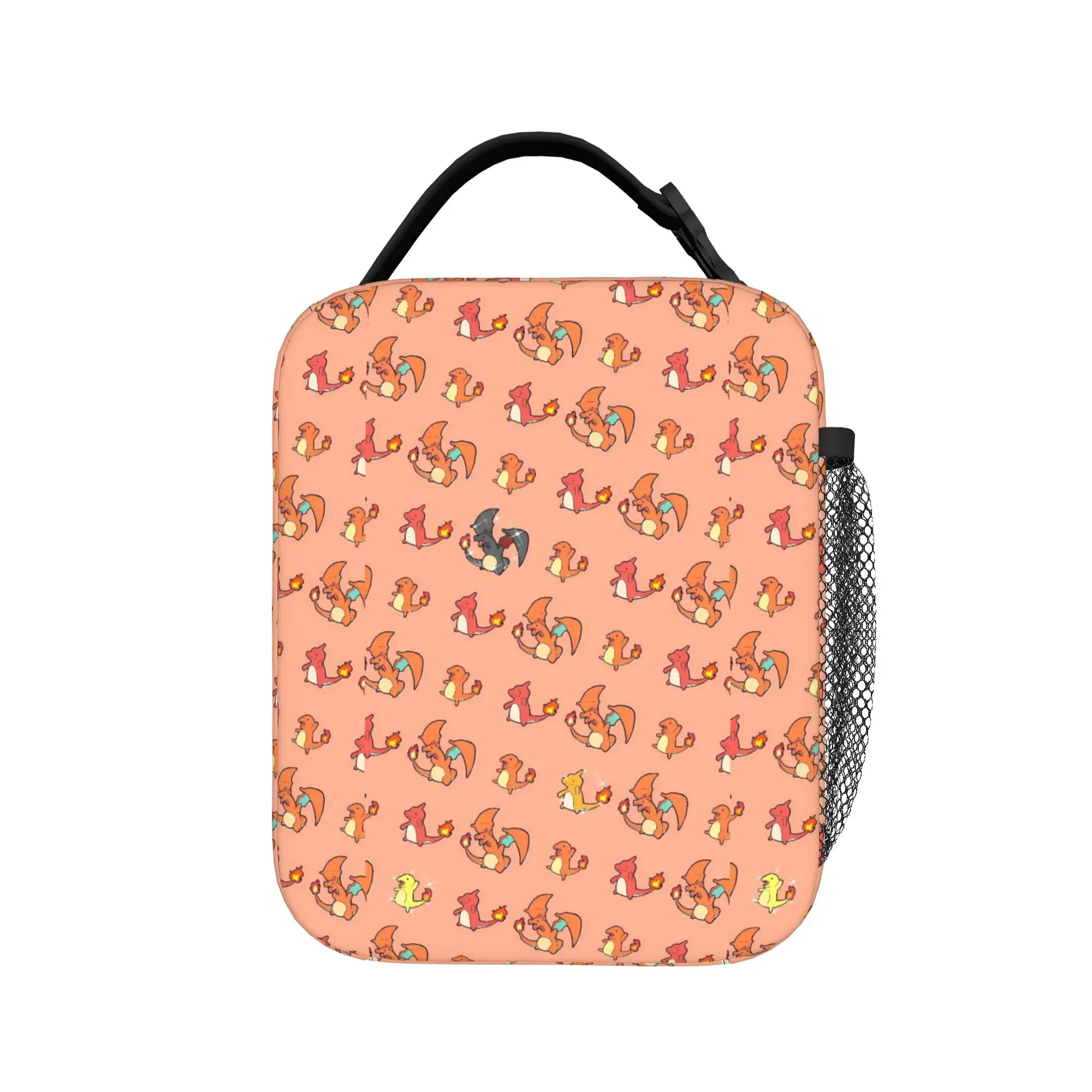 Swirl Fire Manga Lunch Bag - Stylish Portable Oxford Cooler Bag