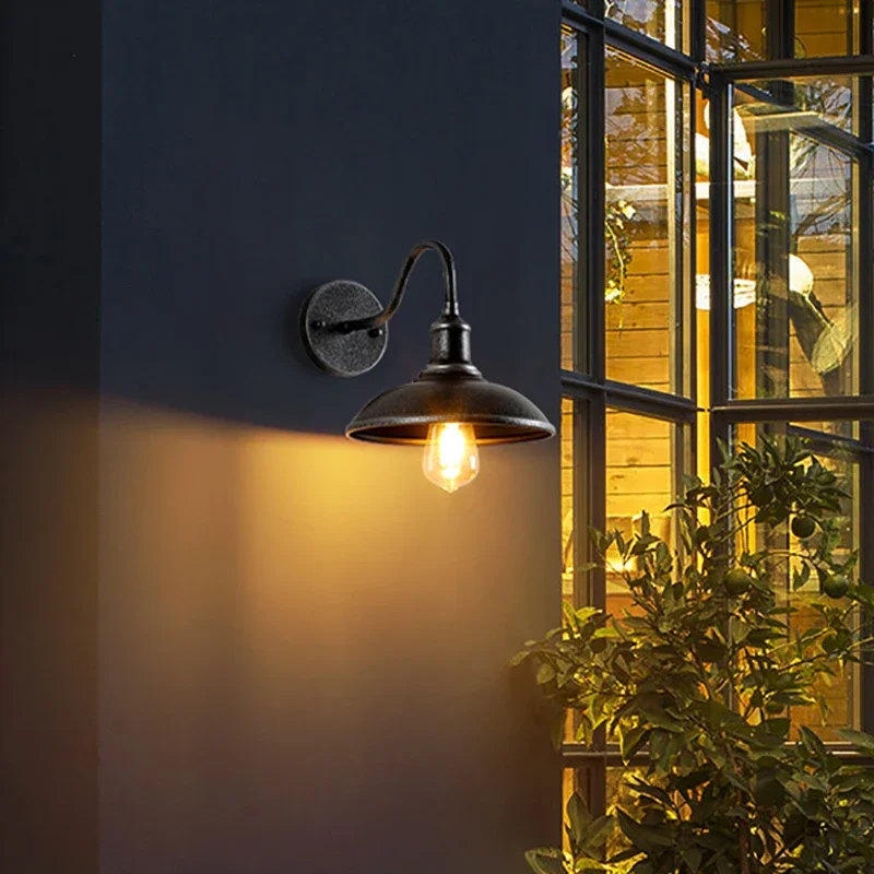 

Vintage Waterproof Wall Light Outdoor Lamp for Balcony Doorway Courtyard Corridor Garden Industrial E27 Sconces Lighting Fixture
