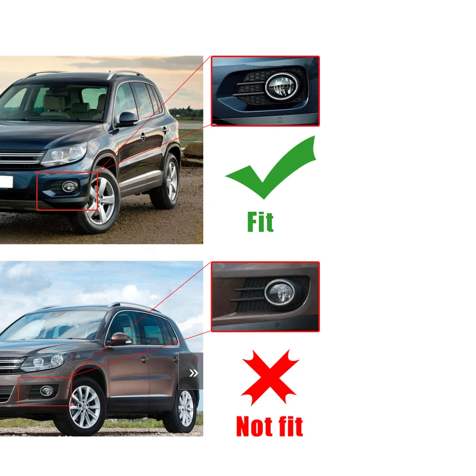 Cadre Phare Antibrouillard Gauche Pour VW Tiguan 5N 2012-2018 - Grille Pare-Chocs 5N0853665