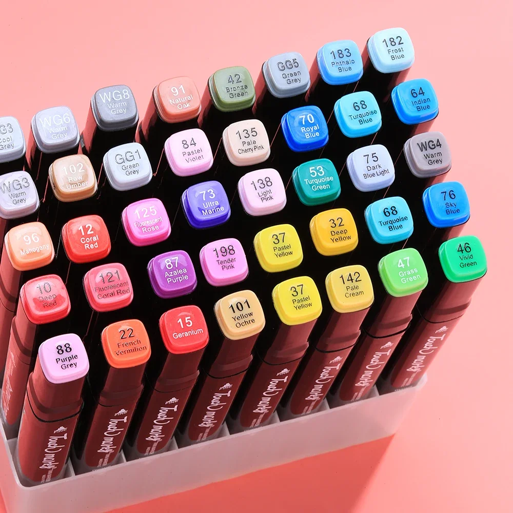 Color Markers color marker pens manga markers manga marker pen felt tip markers felt markers sketching markers art markers art marker pens 30/40/60/80 Alcohol Felt Pen Manga Sketching Markers Dual Brush Art School Supplies Drawing Set School Supplies