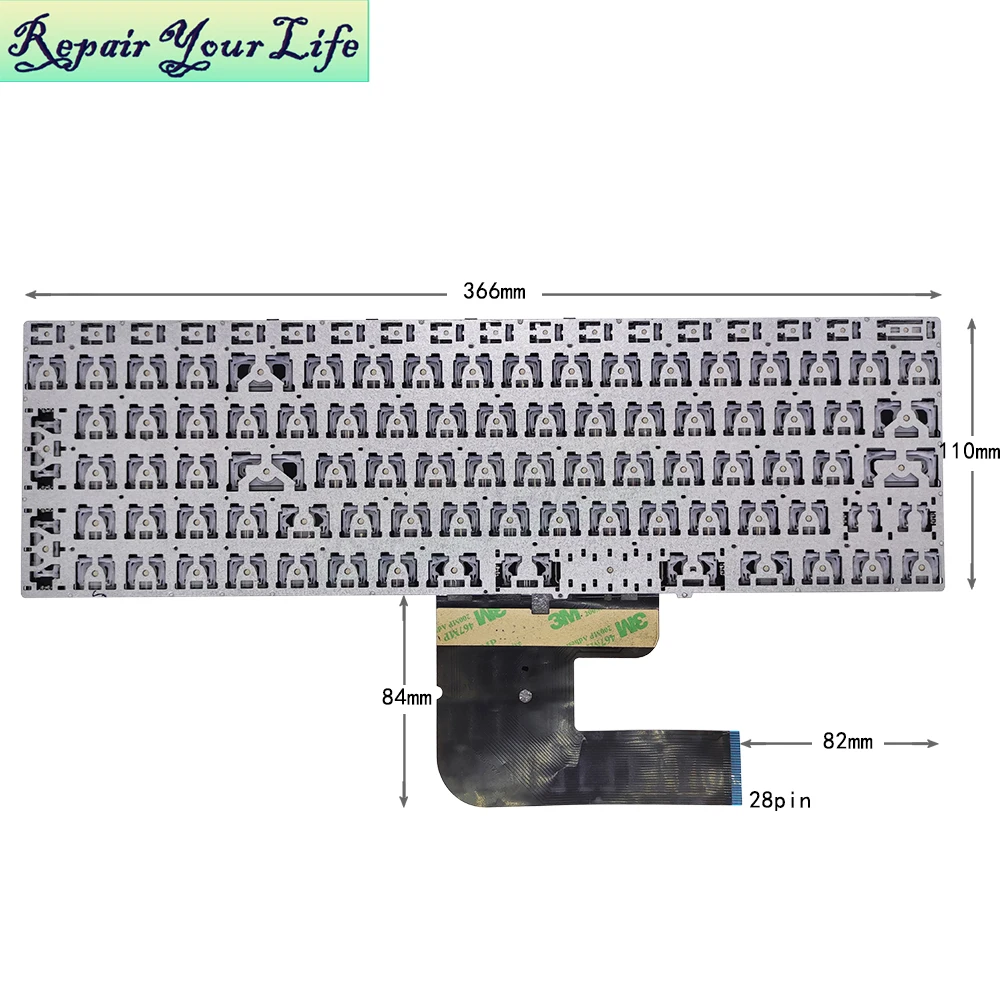 Teclado para Teclast F15s Bmax X15 us Francês Francês Brasil Brasil Inglês Brasileiro Pt-br Layout - Imagem 2