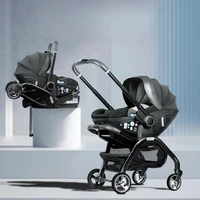 Panier de couchage multifonctionnel pour nouveau-né, siège de sécurité pour bébé, poussette pour bébé, poussette portable multifonction à quatre roues 2