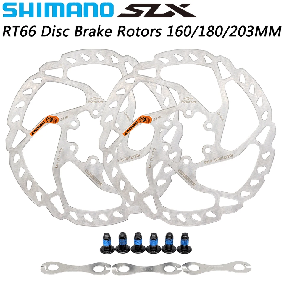 Shimano SM-RT66 ディスクブレーキ 160mm/140mm 新品 Shimano Disc Brake Rotor, SM-RT66-S, 160mm, 6-Bolt, SLX Deore