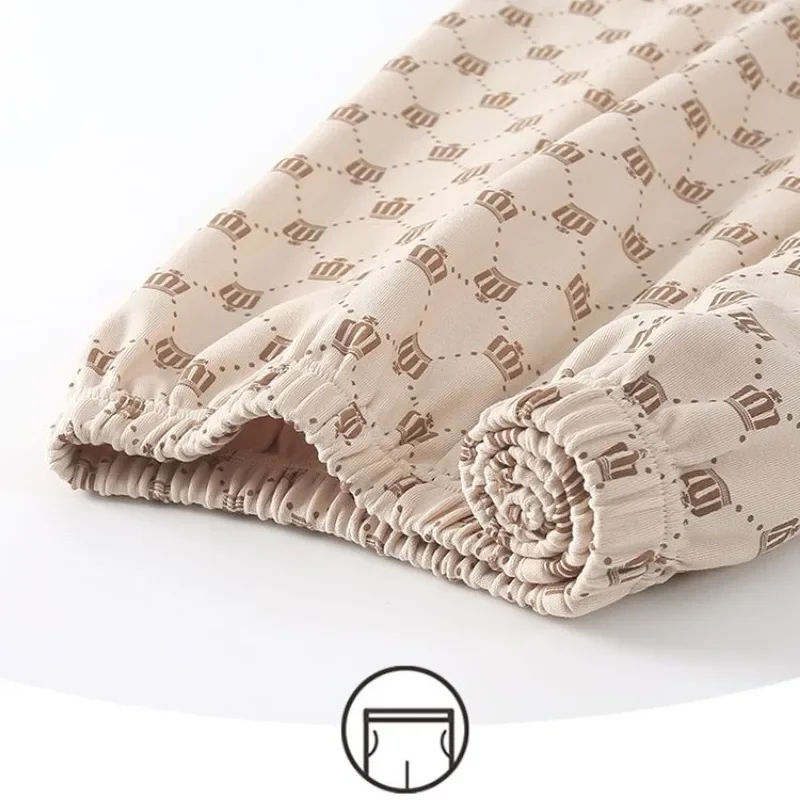 2024 New Men Pajamas Spring Autumn Loungewear Cotton Long Sleeve Boys Cotton Homewear Suit V-neck Loose Casual Nightwear