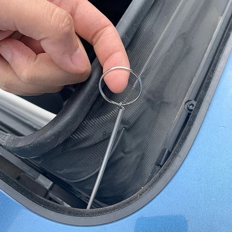 Car Styling Sunroof Door Windshield Cleaning Brush Drain Hole Is