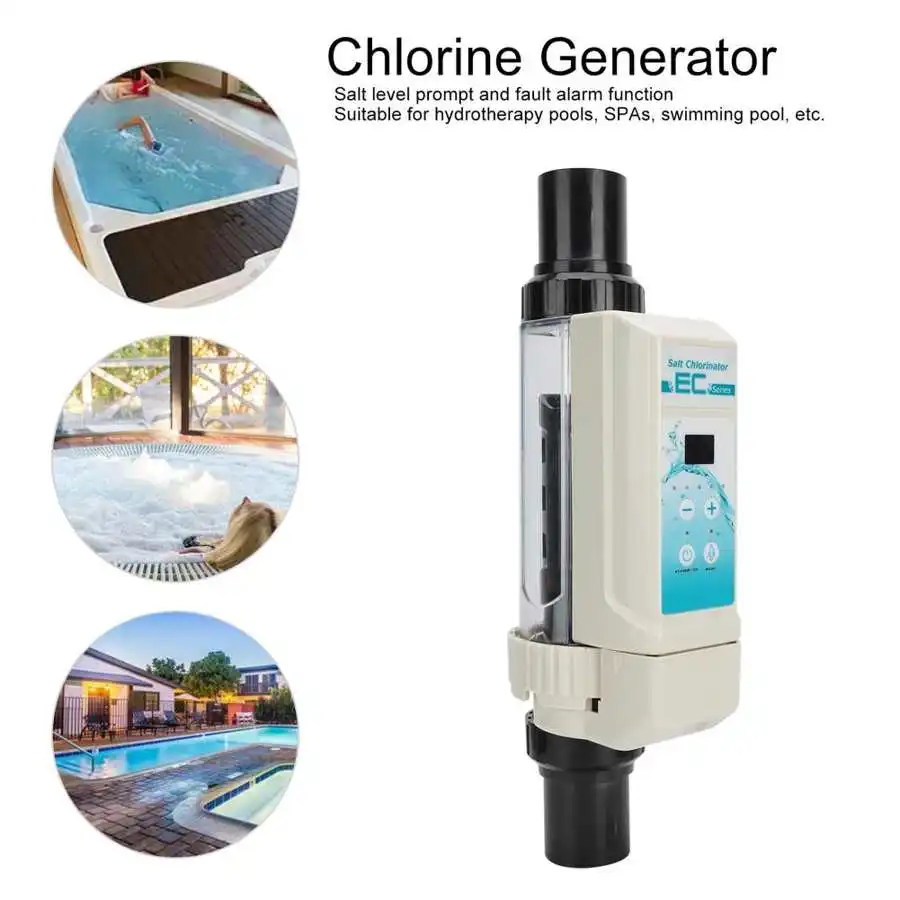 skimmer 8g/h 12g/h 16g/h 20g/h Saltwater Chlorine Generator Electrolysis Salt Chlorinator for Pool Hot Tub Spa 100-240V leaf For swimming pool accessory