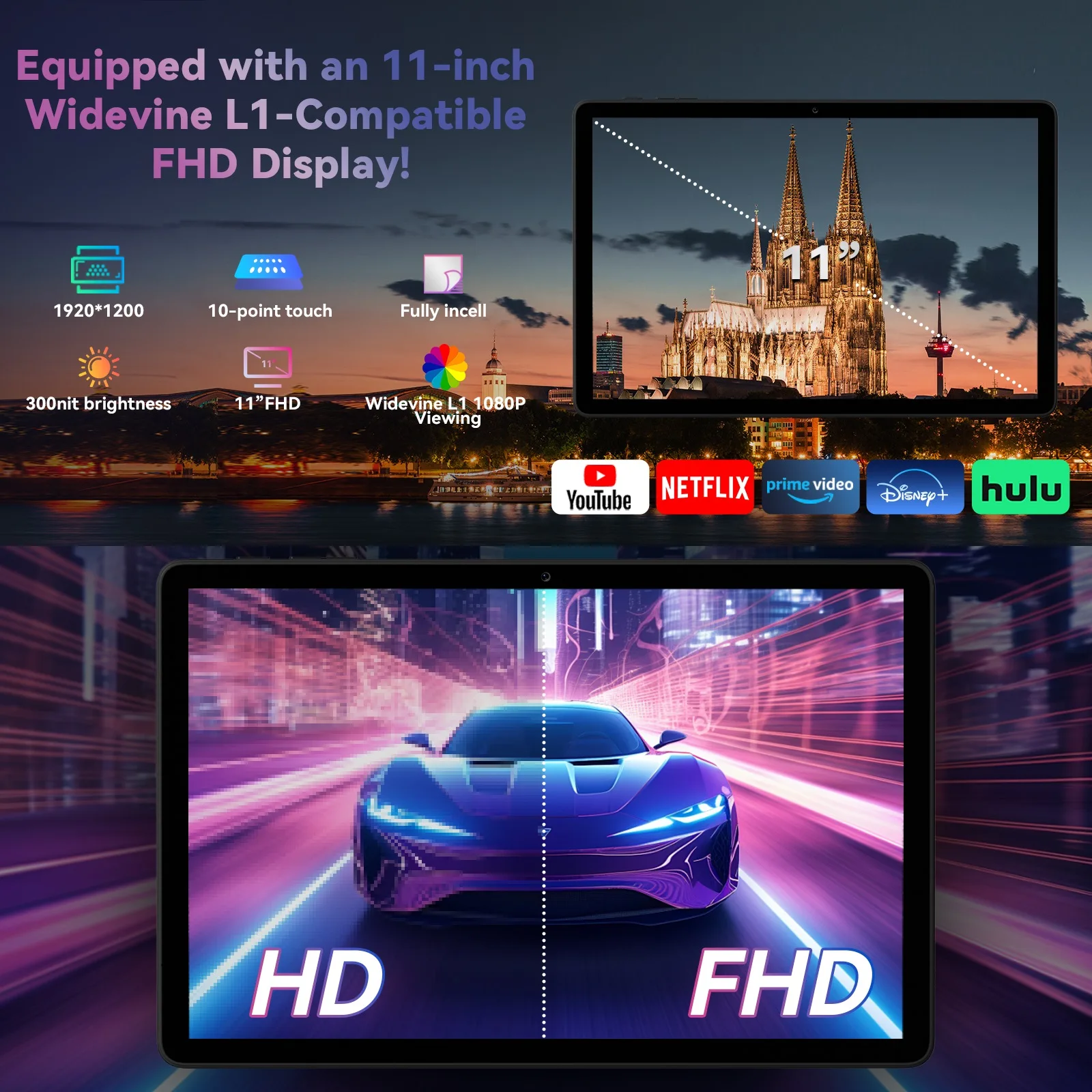 Alphawolf LPad3 11-inch Android15 Wi-Fi Tablet 16GB + 128GB