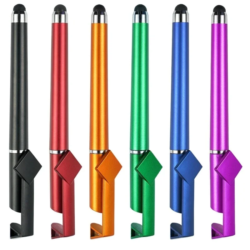 12Pcs Multifunctional 3 in 1 Phone Holder Pen Ballpoint Pen Touching Screen Stulys for Tablet Phone