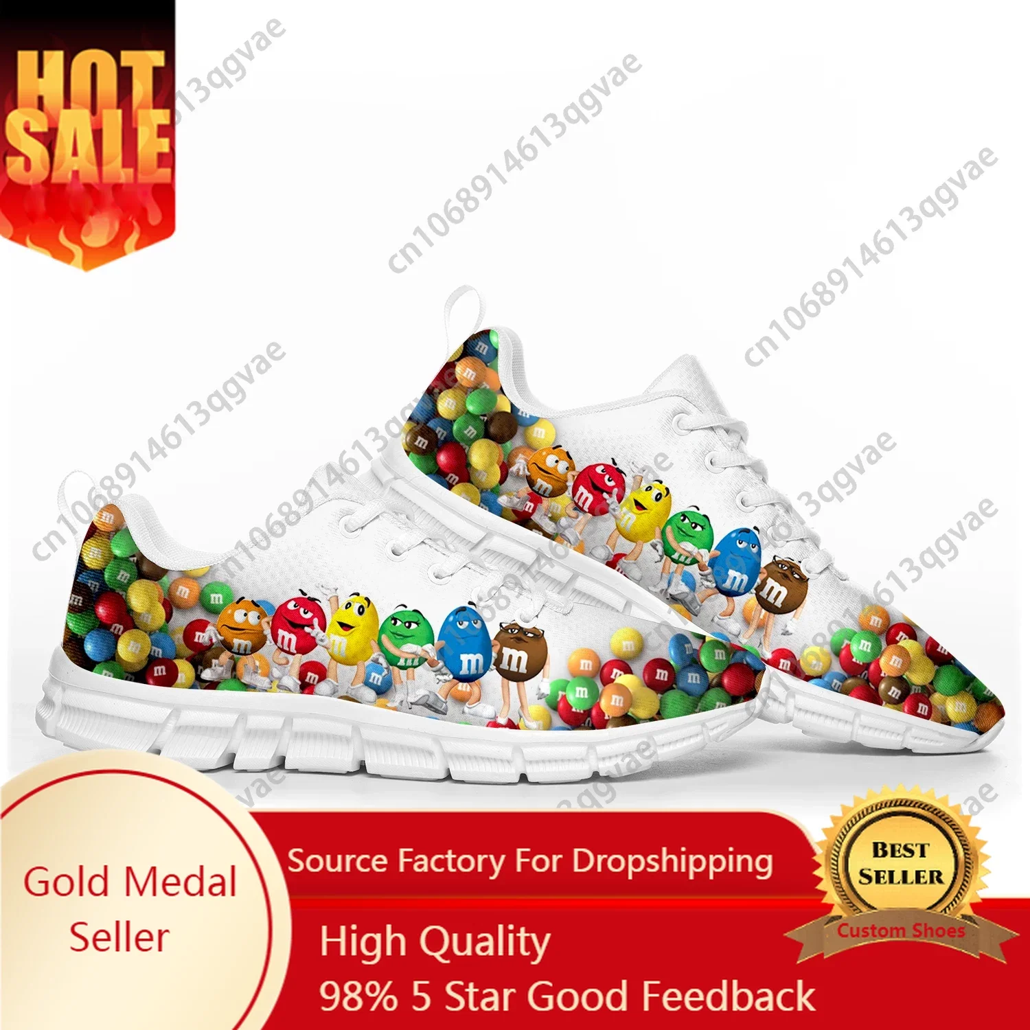 

M Chocolate Cartoon Sports Shoes Mens Womens Teenager Kids Children Pop Sneakers Casual Custom High Quality Couple Shoes White