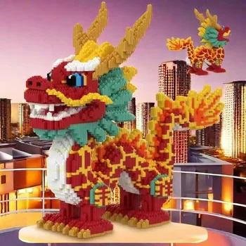 11267 Piece Auspicious Dragon Building Block Set - Educational 3D Puzzle, Suitable for Hands-On Learning, Perfect Holiday Gift 1