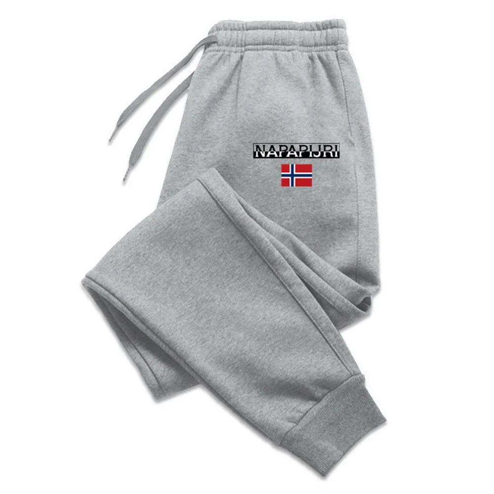 New winter and autumn sports pants with plush casual pants for men's autumn and winter trendy loose pants 2024