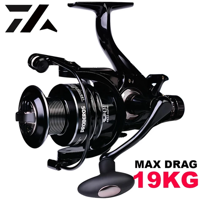 High Quality Double Brake Fishing Reel 19KG Max Drag Super Strong Carp  Fishing Feeder Spinning Reels