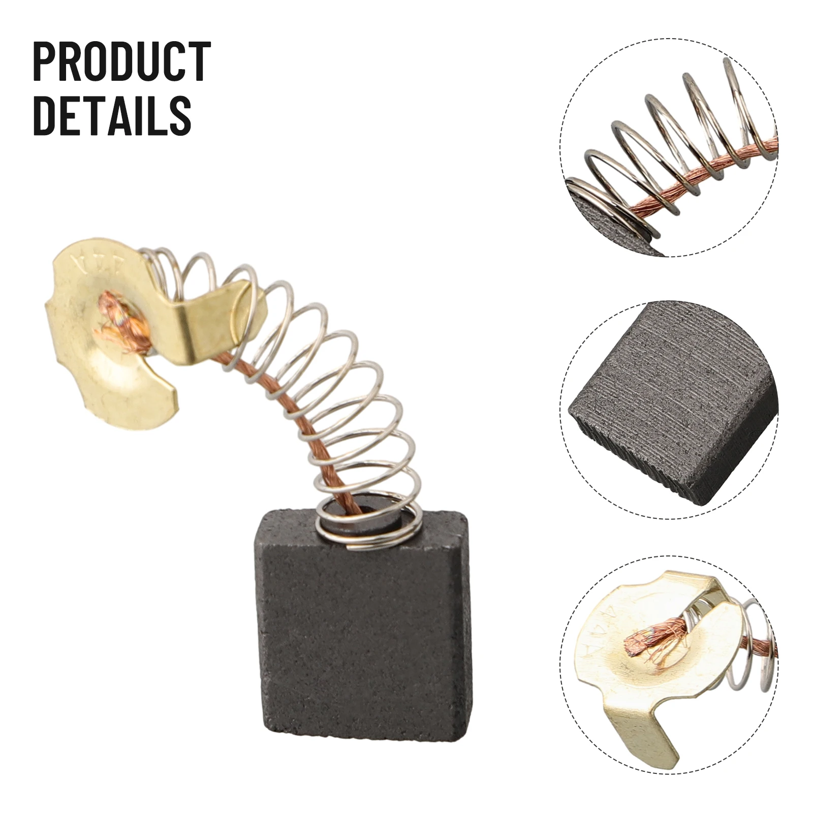 

Replacement Part Carbon Brushes Blowers Cut-off Saws 2 Pcs Carbon + Metal Hand Tools 18mm X 17 X 7mm Brand New
