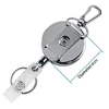 Retractable Lanyard Badge Credit Card Holder Cover Case Badge Reel with Keychain for ID Name Badges Staff Work Pass Card Clip 4