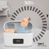 Wireless Charging Hearing Aid-with LED Power Capacity Display Invisible Mini Loudspeaker Suitable for Adults and the Elderly 3