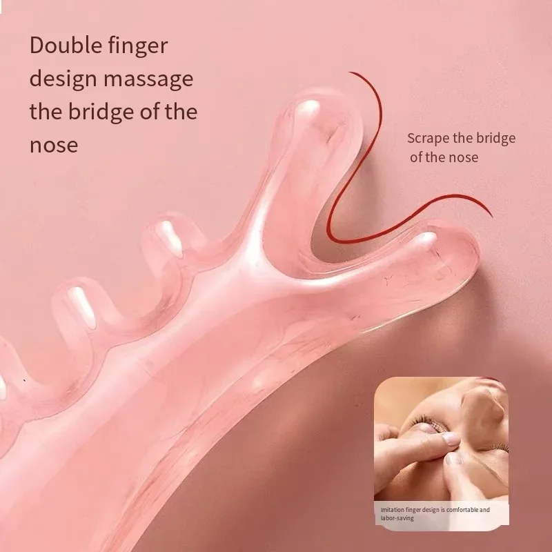 4-in-1 Resin Massage Tool For Scalp Eye Shoulder & Neck Massage Facial Massage Board Acupuncture Therapy Combs Body Relaxation