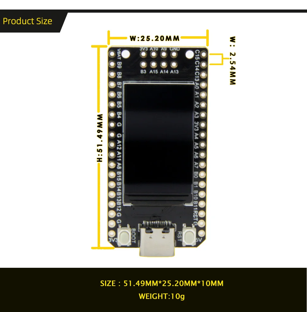 ® TTGO T-Display-GD32 GD32VF103CBT6 Microcontrollers Development Board ST7789 1.