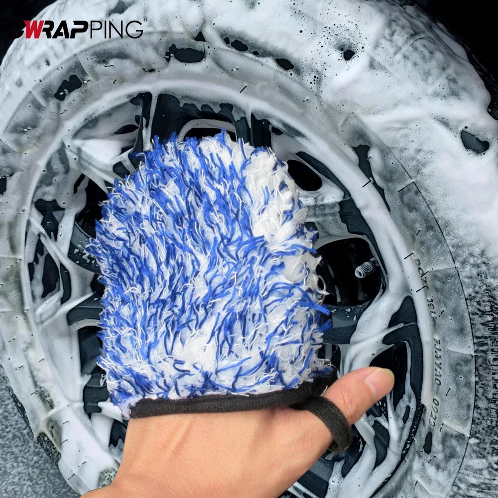 Car Cleaning Gloves Microfiber Car Wash Gloves Wheel Hub Rim Cleaning Mitt Rims Brush Soft Dusting Gloves Car Cleaning Tools for Auto Accessories car cleaning gloves microfiber car mitt microfiber cleaning gloves microfiber washing gloves microfiber gloves