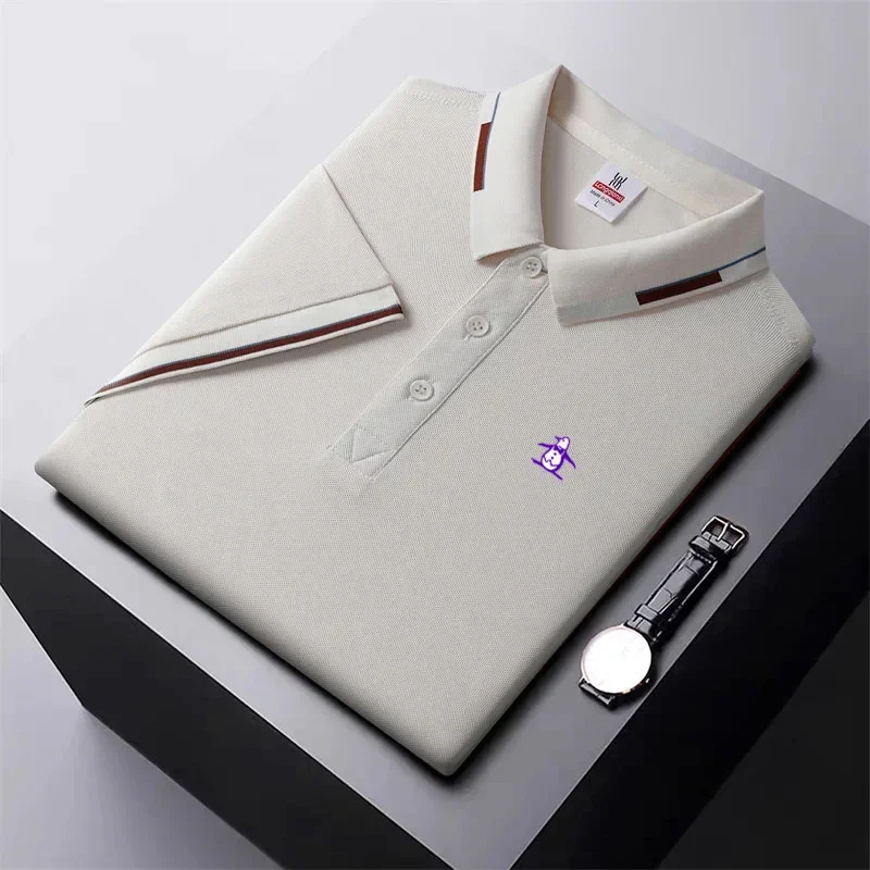 Men's Golf Polo Shirt Summer Short sleeved Top Street Wear Quick Drying Casual Golf Clothing Breathable Sportswear
