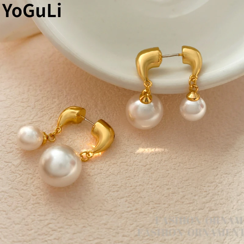 

Fashion Jewelry 925 Silver Needle Vintage Temperament Simulated Pearl Drop Earring For Women Female Gifts Fine Accessories