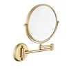 Triple Mirror Chrome Round 6'' 8 Inch Double Sides Modern Vanity Cosmetic Bath Mirror Swivel Mirror Rotatable Makeup 4