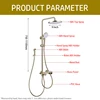 Hot Cold Mixer Rain Shower Mixer Faucet Bathroom LED Digital Brush Gold Shower System Bathtub Wall Mount SPA Fall Bath Taps Set 5