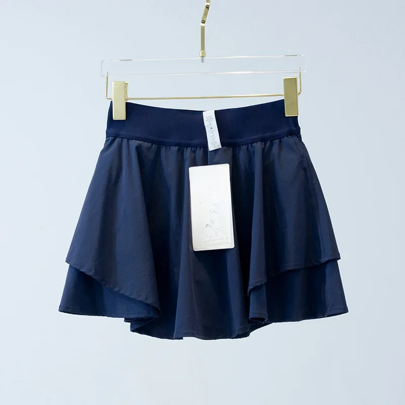 Summer Yoga Women's Sports Tennis Skirt Thin Outer Wear Safety Pants Cloud Skirt Thin Anti-slip