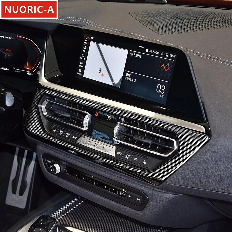 

Центральная консоль из углеродного волокна, рамка для выхода кондиционера, декоративная накладка для BMW Z4 G28 2019-2022, Стайлинг автомобиля, интерьер