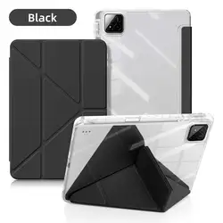 Enhanced Transparent Protective Case with Wake/Sleep Cover for Mi pad 7 pro 11.2in (Black)