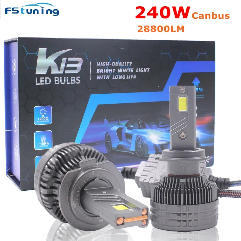 K13 H7 LED Bulb 240W 28800lm H11 H1 9005 H7 LED Headlight Kit Car Light Fog Light H7 9006 9012 H8 H9 H4 Car LED Lamp K7c Canbus