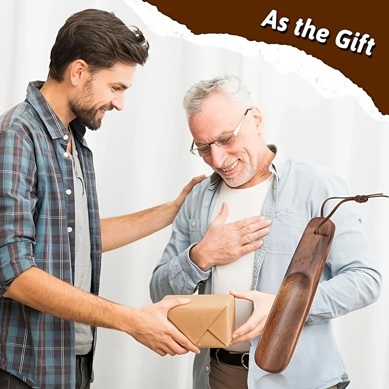Portable Solid Wood Shoehorn – Durable, User-Friendly Travel Essential for Effortless Shoe Wearing