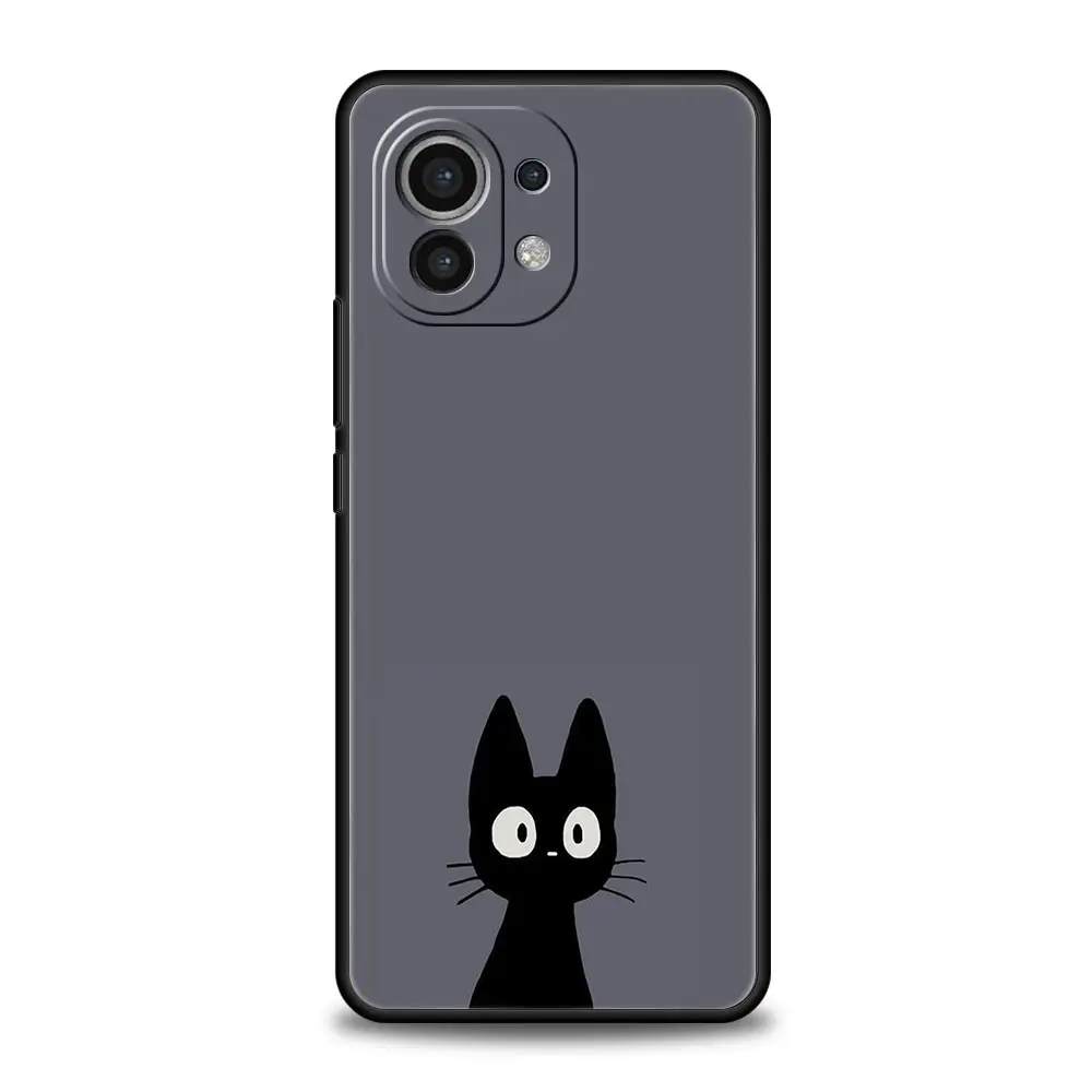 Charming Black Cat Cartoon Soft Phone Case Cover