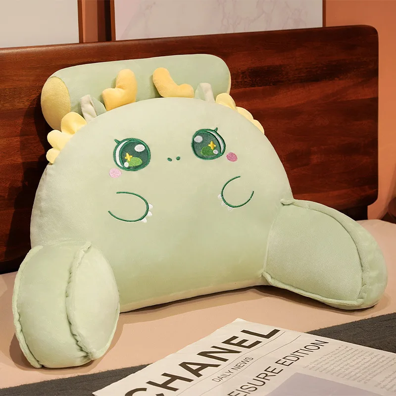 New Year's Dingdang Dragon Cartoon Bed Head Cushion Backrest Student Dormitory Bed Reading And Playing Cell Phone Lumbar Pillow 3