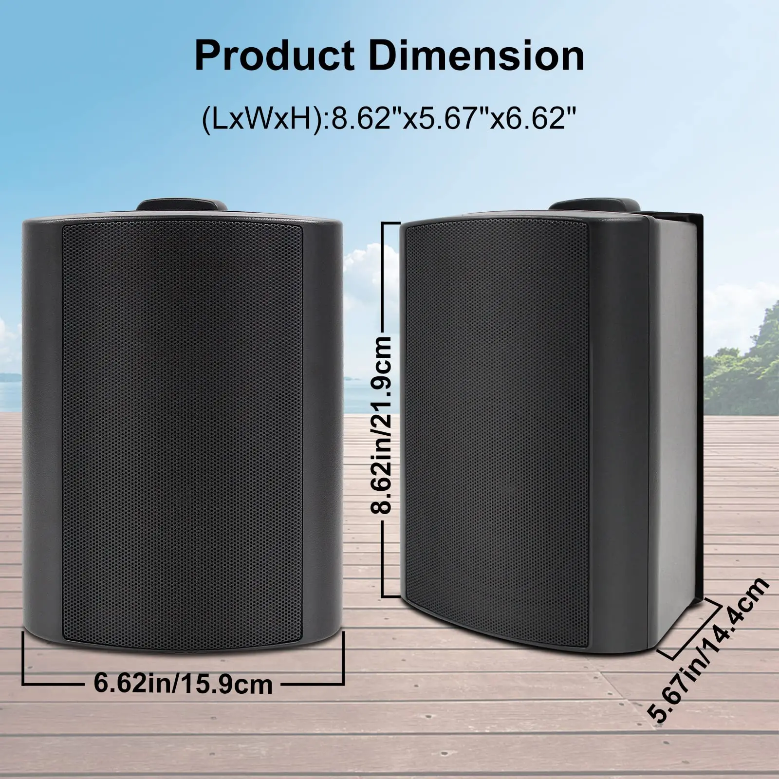Herdio 4 Inch Outdoor Speaker Passive 400W Wireless Stereo Subwoofer Music Full Range Audio Bass Loudspeaker For Home Theater 5