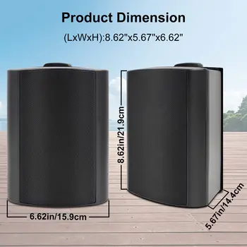 Herdio 4 Inch Outdoor Speaker Passive 400W Wireless Stereo Subwoofer Music Full Range Audio Bass Loudspeaker For Home Theater 5
