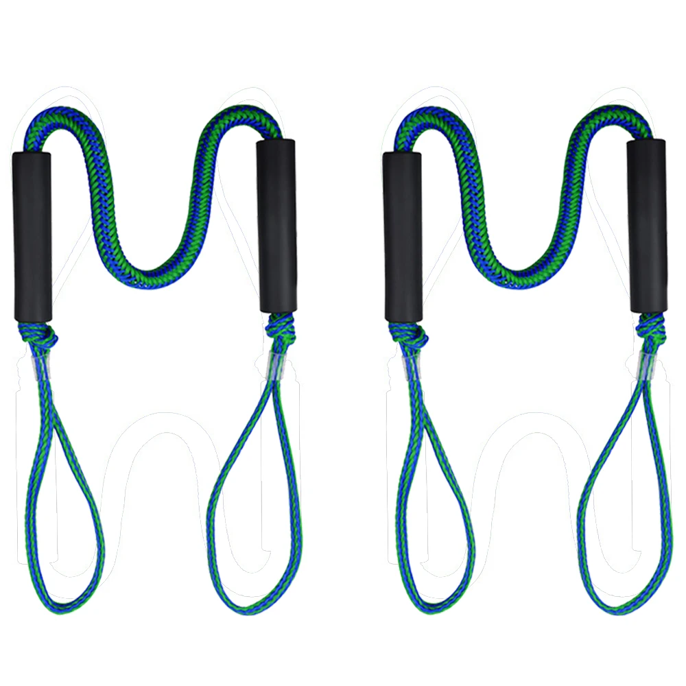 4Pcs Bungee Dock Line Mooring Rope Top Stretchable Bungee Cord Dock Ropes 4000LB for Boat 4ft 5ft 6ft Boats Kayak Marine