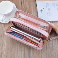 2023 New Women's Wallet Double Zipper Long Fashion Simple Handbags for Women Lychee Pattern Large Capacity Double Women's Purses 2