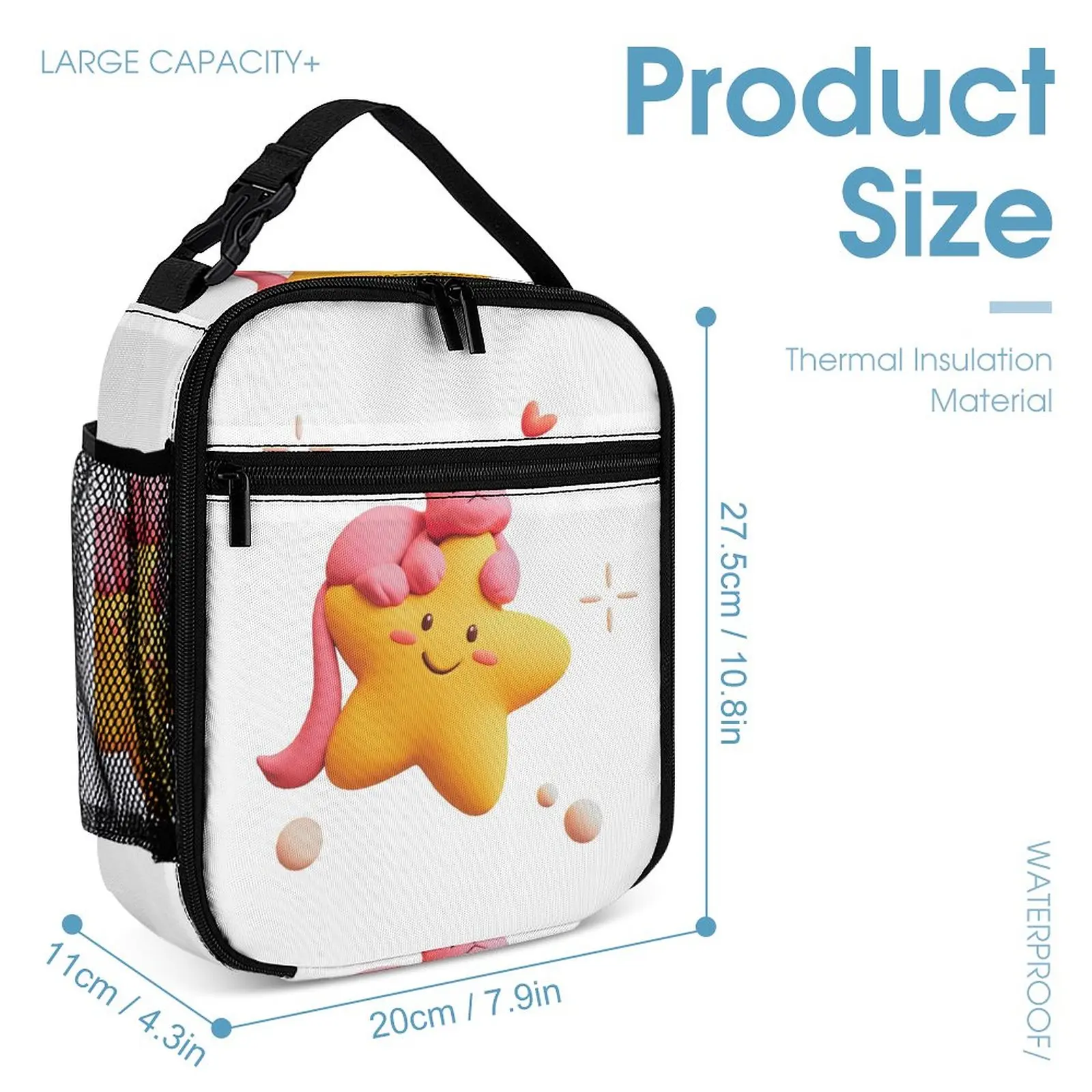 3PCS/Set Kids Fruit Backpack Full Star Pattern  School Bag for Teenager with High-capacity Lunch Mochila 2023