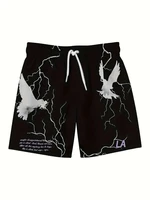 Men's Summer Boutique White Dove Element Printed Pattern Quick Drying Shorts Men Fashion Trend Casual Comfort Ultra Thin Shorts 1