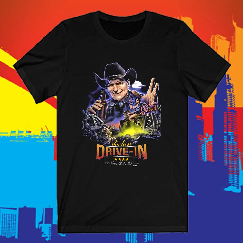L'Ultimo Drive-In Con Joe Bob Briggs Horror Movie T-Shirt Nera Da Uomo Taglia S-5Xl
