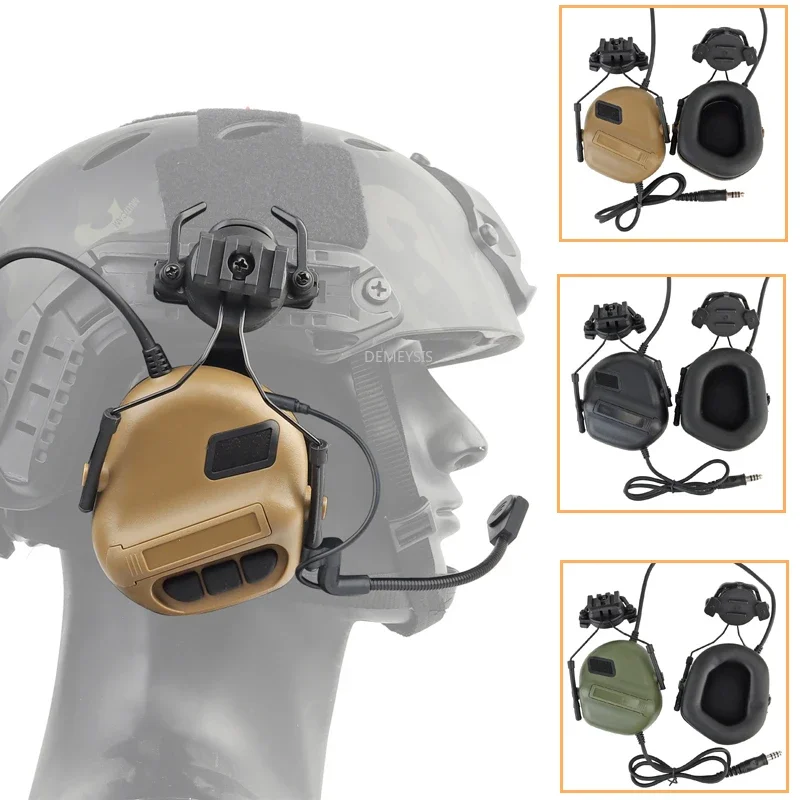 Tactical Headset Wireless Headphones Noise Cancelling Headphones Airsoft Communication Headset For 19-21 Mm Helmet Rails