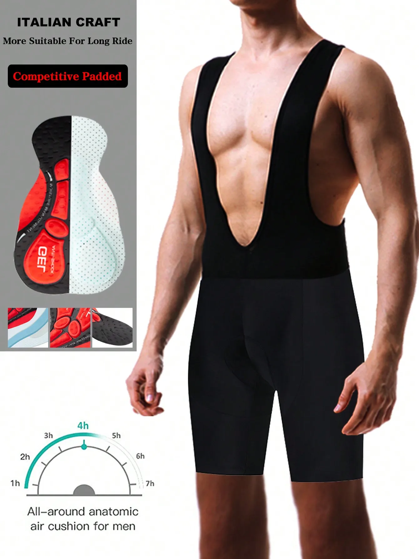 Men Cycling Bib Shorts Bicycle Culotte Ciclismo Bike Pants Pad MTB Clothing Bretelle Braces Dolomiti