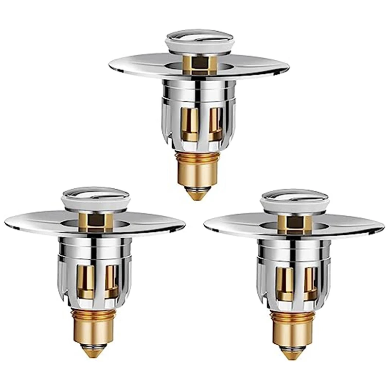 

Bathroom Sink Drain Plug, -Up Tub Sink Strainer With Anti-Clog Basket, Hair Catcher For 1.02-1.96 Inch Holes