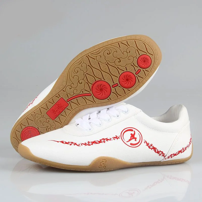 Professional Cow Reinforced Sole Kung Fu Tai Chi Shoes Kung Fu Martial Arts Shoes Abrasion Resistant Breathable Training